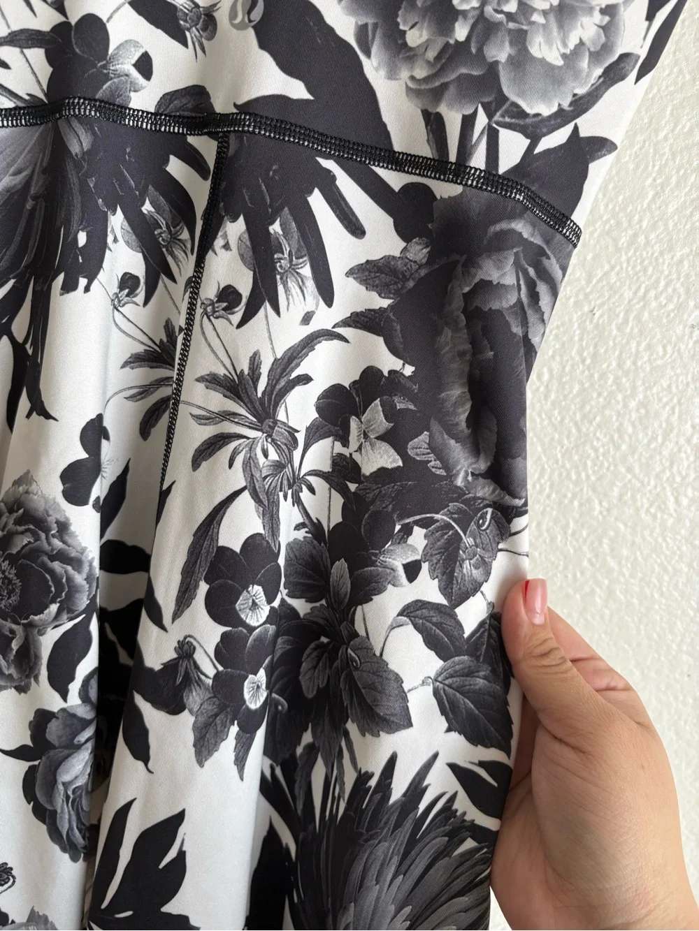 lululemon athletica Black & White Botanical Tank